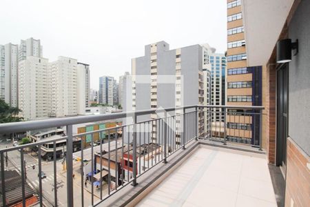 Varanda  de apartamento à venda com 1 quarto, 69m² em Moema, São Paulo