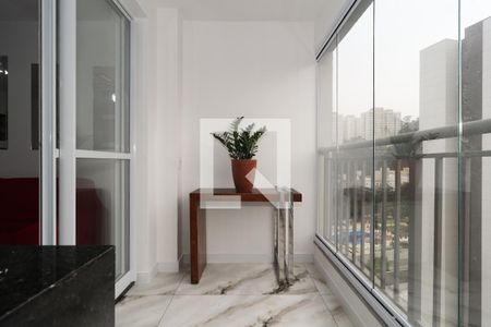 Varanda da Sala de apartamento para alugar com 1 quarto, 38m² em Vila Andrade, São Paulo