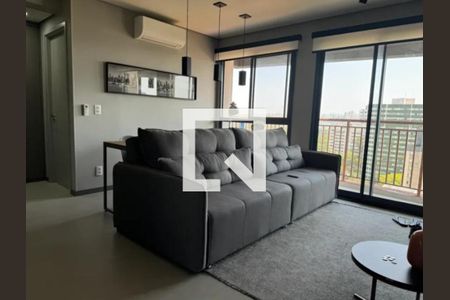 Sala de apartamento para alugar com 1 quarto, 45m² em Santo Amaro, São Paulo