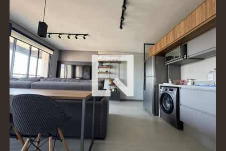 Cozinha de apartamento para alugar com 1 quarto, 45m² em Santo Amaro, São Paulo