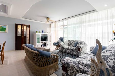 Sala de apartamento para alugar com 4 quartos, 167m² em Mar E Céu, Guarujá