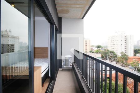 Varanda  de apartamento para alugar com 1 quarto, 27m² em Vila Olímpia, São Paulo