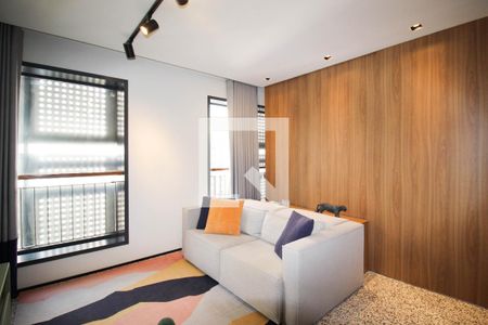 Sala de apartamento à venda com 1 quarto, 48m² em Indianópolis, São Paulo