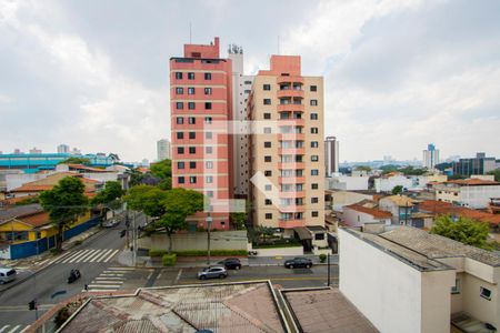 Vista da sala de apartamento à venda com 3 quartos, 98m² em Vila Alzira, Santo André