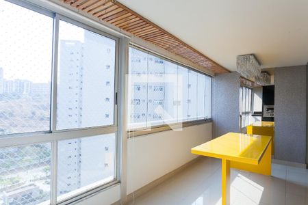 Varanda gourmet sala de apartamento à venda com 2 quartos, 74m² em Vale do Sereno, Nova Lima