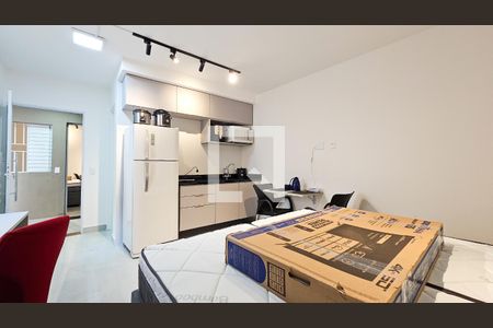 Sala/Quarto/Cozinha de apartamento para alugar com 1 quarto, 27m² em Jardim Iporanga, São Paulo