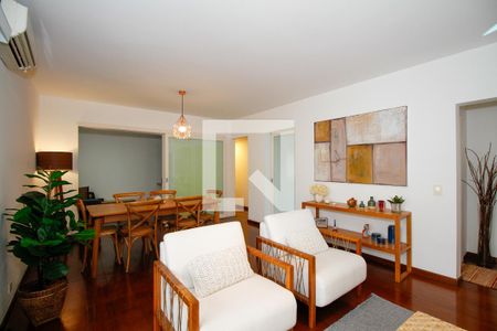 Sala de Estar e Jantar de apartamento à venda com 2 quartos, 125m² em Alto de Pinheiros, São Paulo