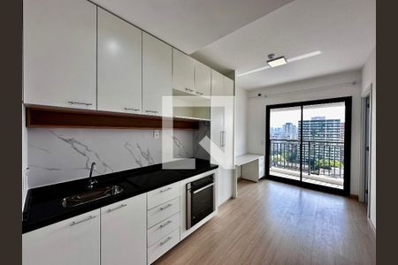 Cozinha de apartamento para alugar com 1 quarto, 35m² em Santo Amaro, São Paulo