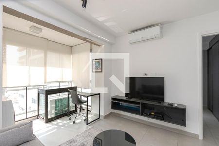 Sala de apartamento à venda com 1 quarto, 37m² em Cidade Monções, São Paulo