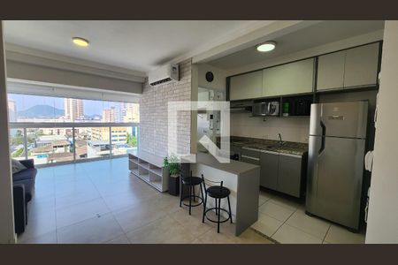 Sala de apartamento para alugar com 1 quarto, 55m² em Ponta da Praia, Santos