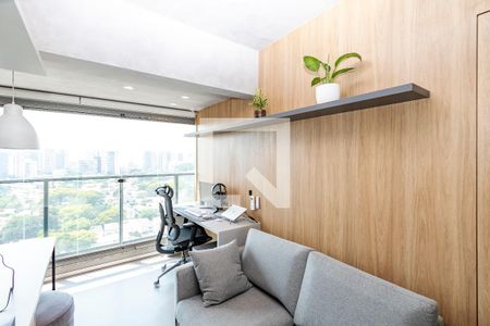 Sala de apartamento para alugar com 1 quarto, 38m² em Brooklin Paulista, São Paulo