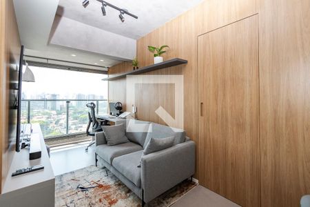 Sala de apartamento para alugar com 1 quarto, 38m² em Brooklin Paulista, São Paulo