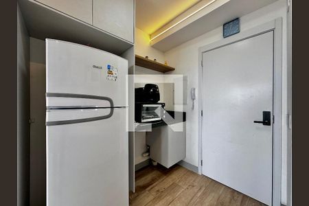 Cozinha de apartamento à venda com 1 quarto, 28m² em Brooklin Paulista, São Paulo