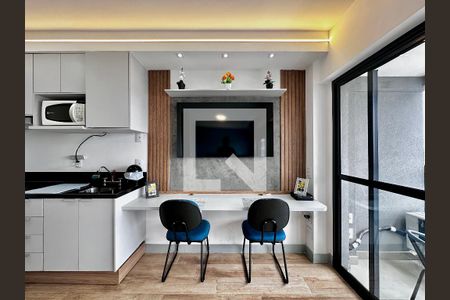 Sala de apartamento à venda com 1 quarto, 28m² em Brooklin Paulista, São Paulo