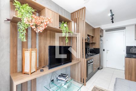 Sala/ Cozinha de apartamento para alugar com 1 quarto, 29m² em Jardim Caravelas, São Paulo