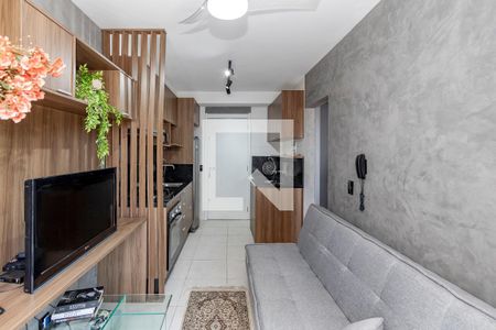 Sala/ Cozinha de apartamento para alugar com 1 quarto, 29m² em Jardim Caravelas, São Paulo