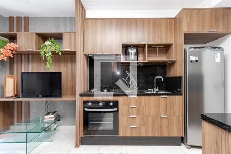 Sala/ Cozinha de apartamento para alugar com 1 quarto, 29m² em Jardim Caravelas, São Paulo