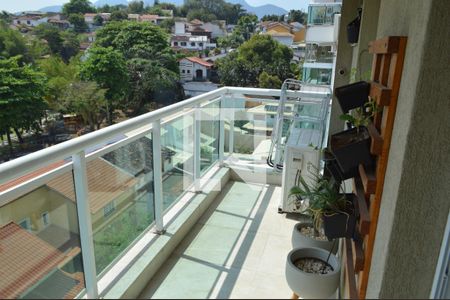 Varanda da Sala de apartamento à venda com 4 quartos, 156m² em Pechincha, Rio de Janeiro