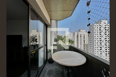 Sacada Sala de apartamento à venda com 3 quartos, 187m² em Brooklin Paulista, São Paulo