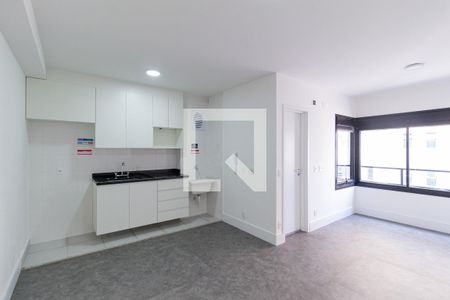 Sala e cozinha de apartamento para alugar com 1 quarto, 32m² em Centro, Osasco