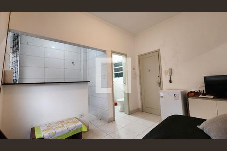 Sala de apartamento para alugar com 1 quarto, 26m² em Boqueirão, Santos