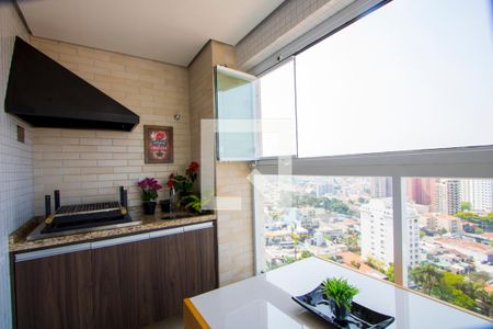 Varanda gourmet de apartamento à venda com 2 quartos, 67m² em Vila Gilda, Santo André