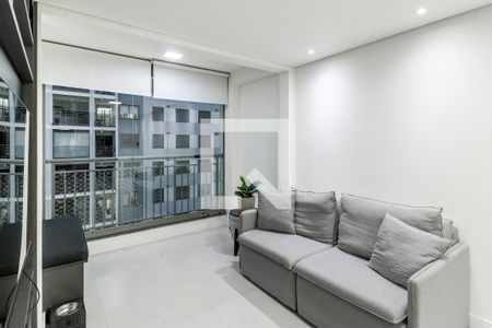 Sala de TV de apartamento à venda com 2 quartos, 71m² em Santo Amaro, São Paulo