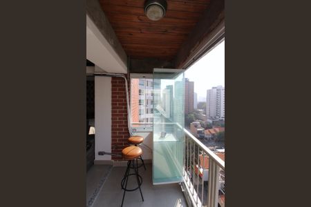 Varanda de apartamento à venda com 1 quarto, 45m² em Indianópolis, São Paulo