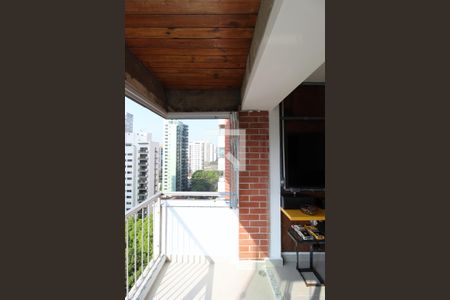 Varanda de apartamento à venda com 1 quarto, 45m² em Indianópolis, São Paulo