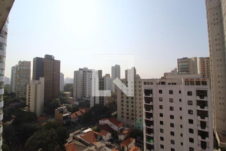 Vista da Varanda de apartamento à venda com 1 quarto, 45m² em Indianópolis, São Paulo