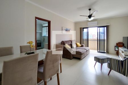 Sala de apartamento para alugar com 2 quartos, 96m² em Canto do Forte, Praia Grande