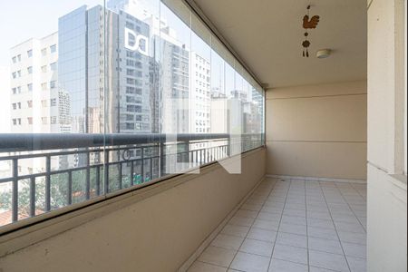 Varanda da Sala de apartamento para alugar com 4 quartos, 141m² em Jardim Paulista, São Paulo