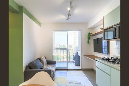 Sala/Cozinha de apartamento à venda com 2 quartos, 36m² em Jardim Caravelas, São Paulo