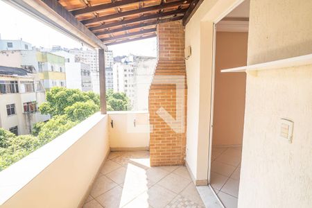 Varanda da Sala de apartamento à venda com 2 quartos, 76m² em Flamengo, Rio de Janeiro