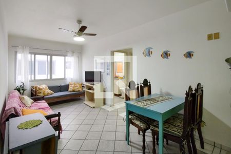 Sala de apartamento para alugar com 1 quarto, 47m² em Canto do Forte, Praia Grande