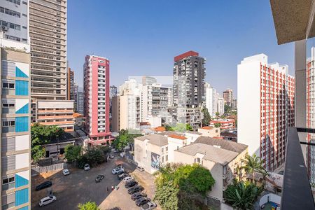 Sala/Cozinha - Vista Varanda de apartamento para alugar com 1 quarto, 64m² em Pinheiros, São Paulo