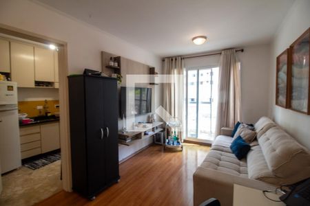 Sala de apartamento à venda com 1 quarto, 50m² em Cidade Monções, São Paulo