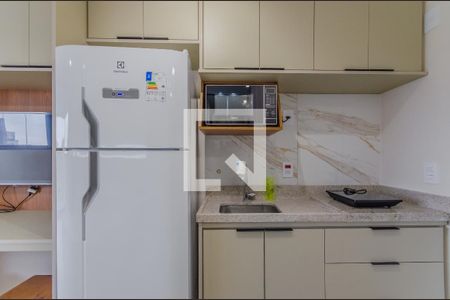 Cozinha de kitnet/studio para alugar com 1 quarto, 22m² em Vila Mariana, São Paulo