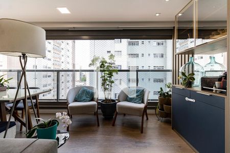 Varanda da Sala de apartamento à venda com 3 quartos, 98m² em Vila Gumercindo, São Paulo