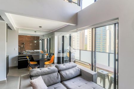 Sala de apartamento para alugar com 1 quarto, 55m² em Campo Belo, São Paulo