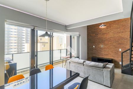 Sala de apartamento para alugar com 1 quarto, 55m² em Campo Belo, São Paulo