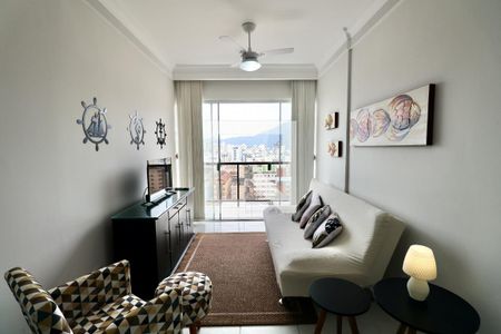 Sala de apartamento para alugar com 1 quarto, 65m² em Enseada, Guarujá