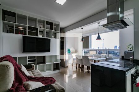 Sala de apartamento para alugar com 1 quarto, 43m² em Loteamento Mogilar, Mogi das Cruzes