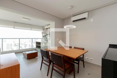 Sala/ Cozinha de apartamento para alugar com 2 quartos, 58m² em Brooklin Paulista, São Paulo