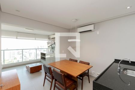 Sala/ Cozinha de apartamento para alugar com 2 quartos, 58m² em Brooklin Paulista, São Paulo