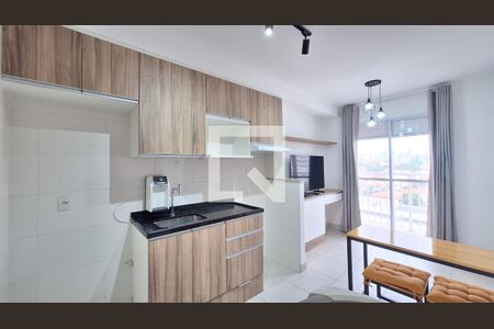 Sala/Cozinha/Área de serviço de apartamento à venda com 1 quarto, 28m² em Bom Retiro, São Paulo