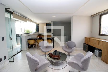 Sala de apartamento para alugar com 3 quartos, 256m² em Sion, Belo Horizonte