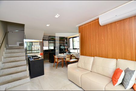 Sala de estar de apartamento à venda com 2 quartos, 88m² em Lourdes, Belo Horizonte