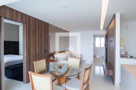 sala de apartamento para alugar com 1 quarto, 53m² em Vila da Serra, Nova Lima