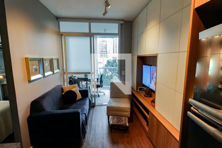 Sala de apartamento à venda com 1 quarto, 38m² em Real Parque, São Paulo